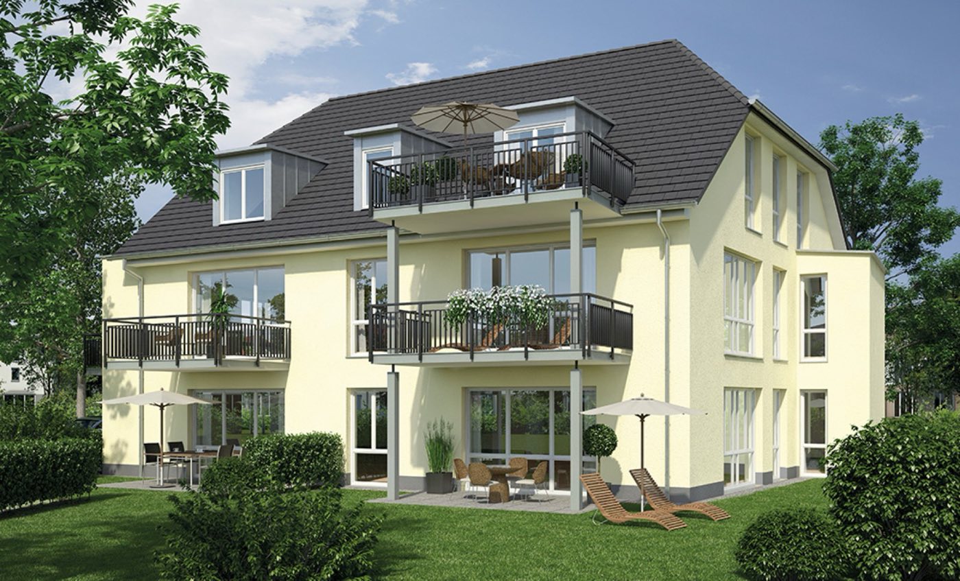 Mehrfamilienhaus Münchner Straße 78 in Dachau mit Balkonen und Gartenanlage